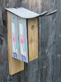 ski bird house for cavity nesting birds